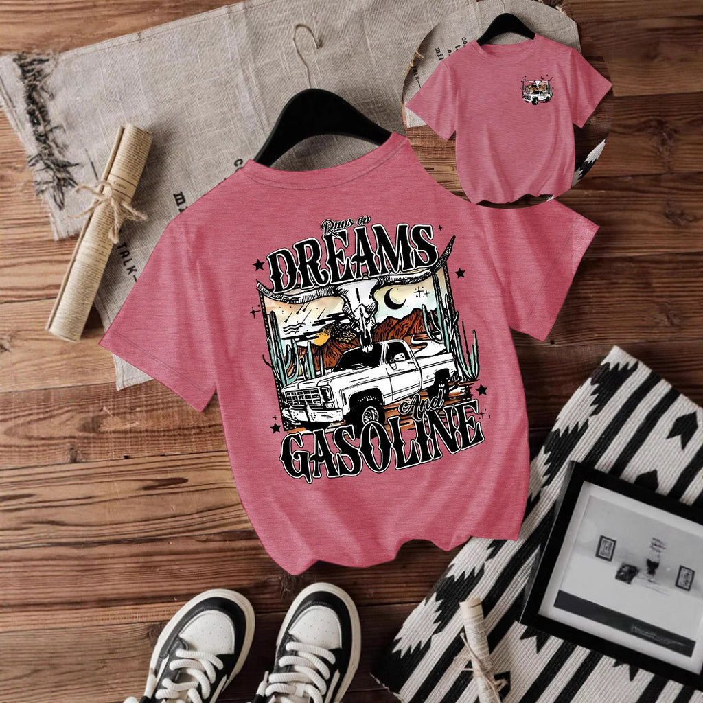 Short sleeved women's t-shirt western