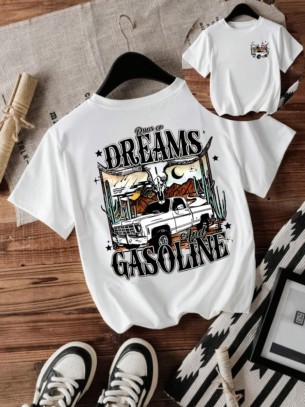 Short sleeved women's t-shirt western
