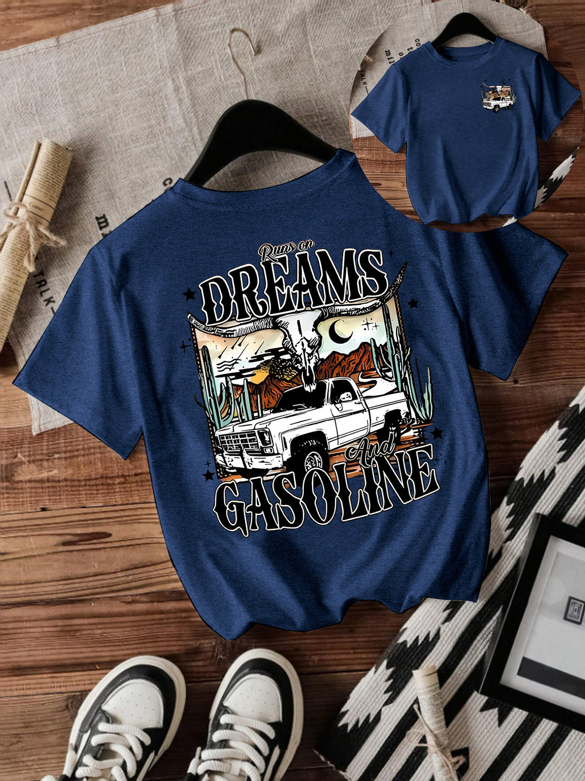 Short sleeved women's t-shirt western