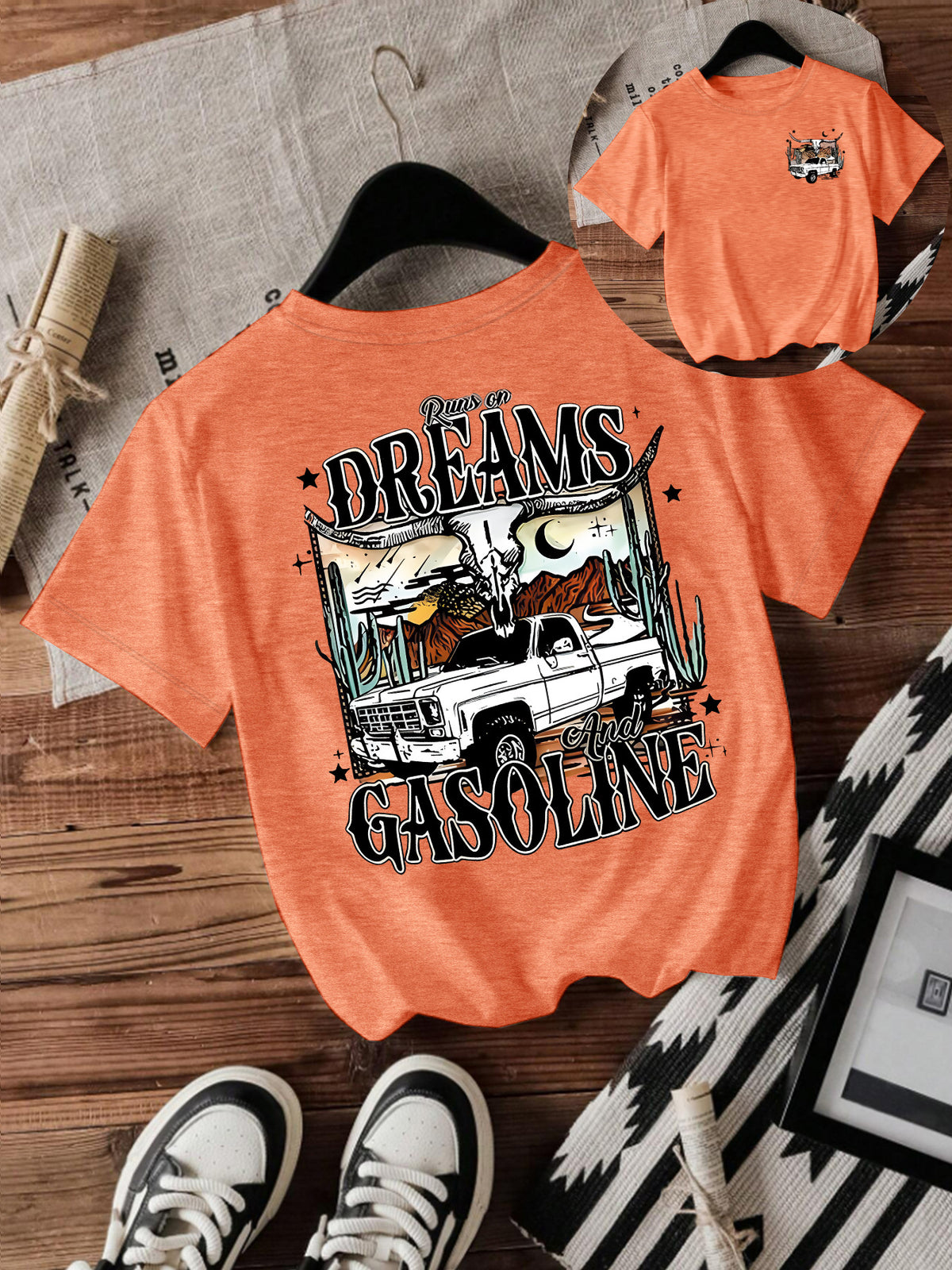 Short sleeved women's t-shirt western