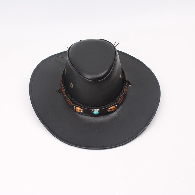 Jazz hat for men and women, spring and autumn outdoor sun protection hat, travel knight hat, western cowboy hat