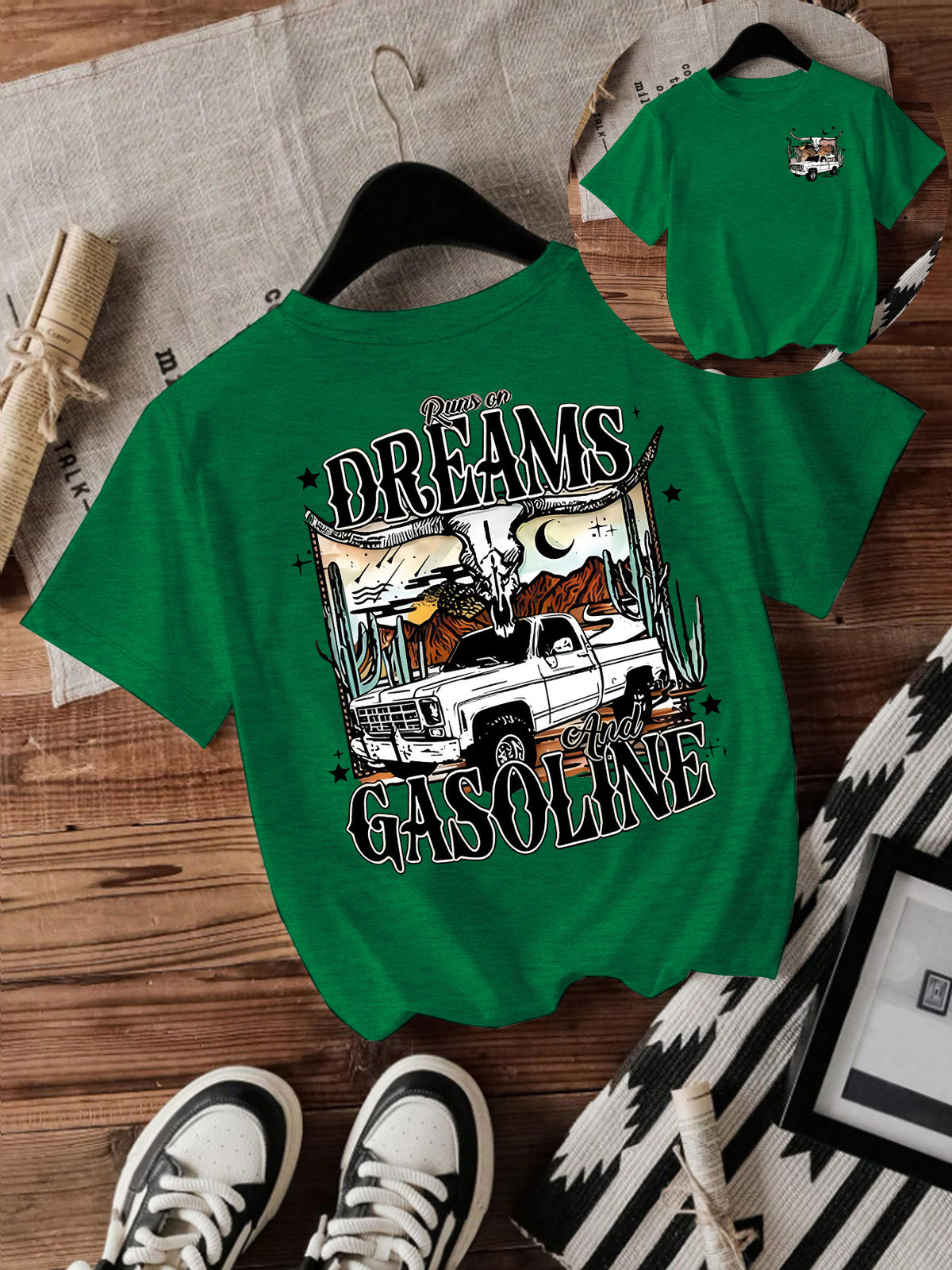 Short sleeved women's t-shirt western