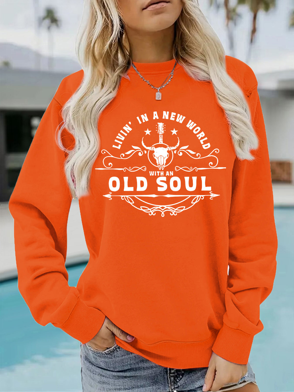 Western Country Music Pattern Printed Hoodie