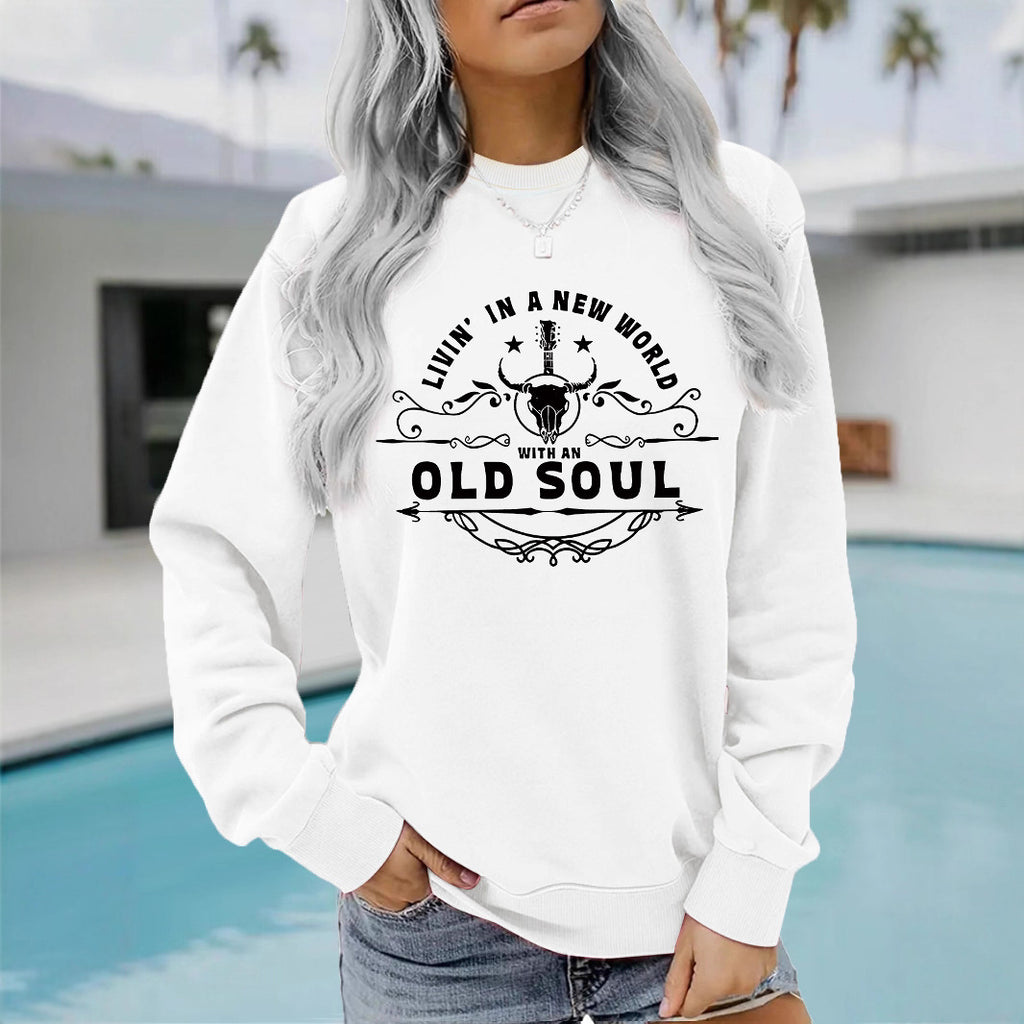 Western Country Music Pattern Printed Hoodie