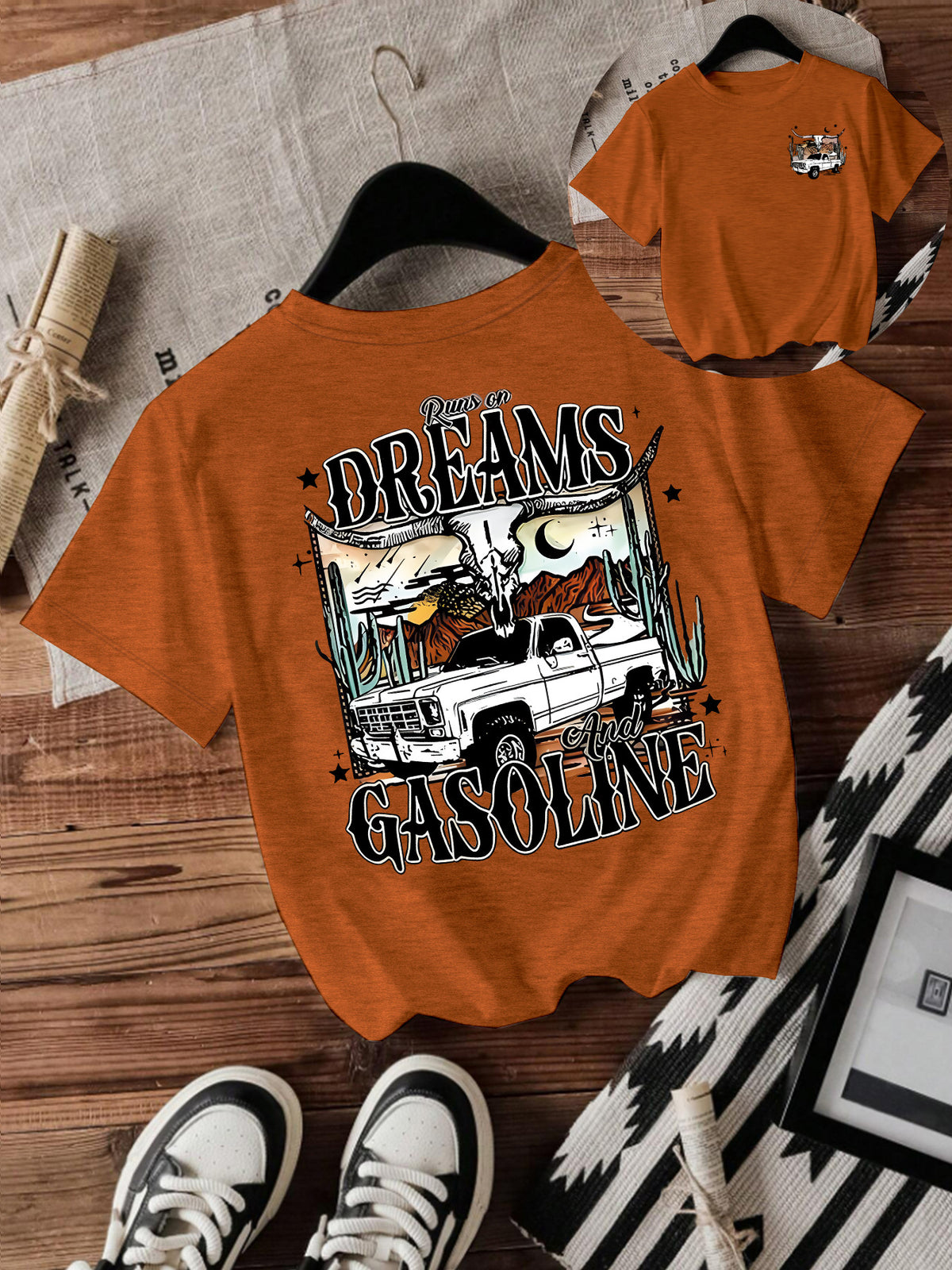 Short sleeved women's t-shirt western