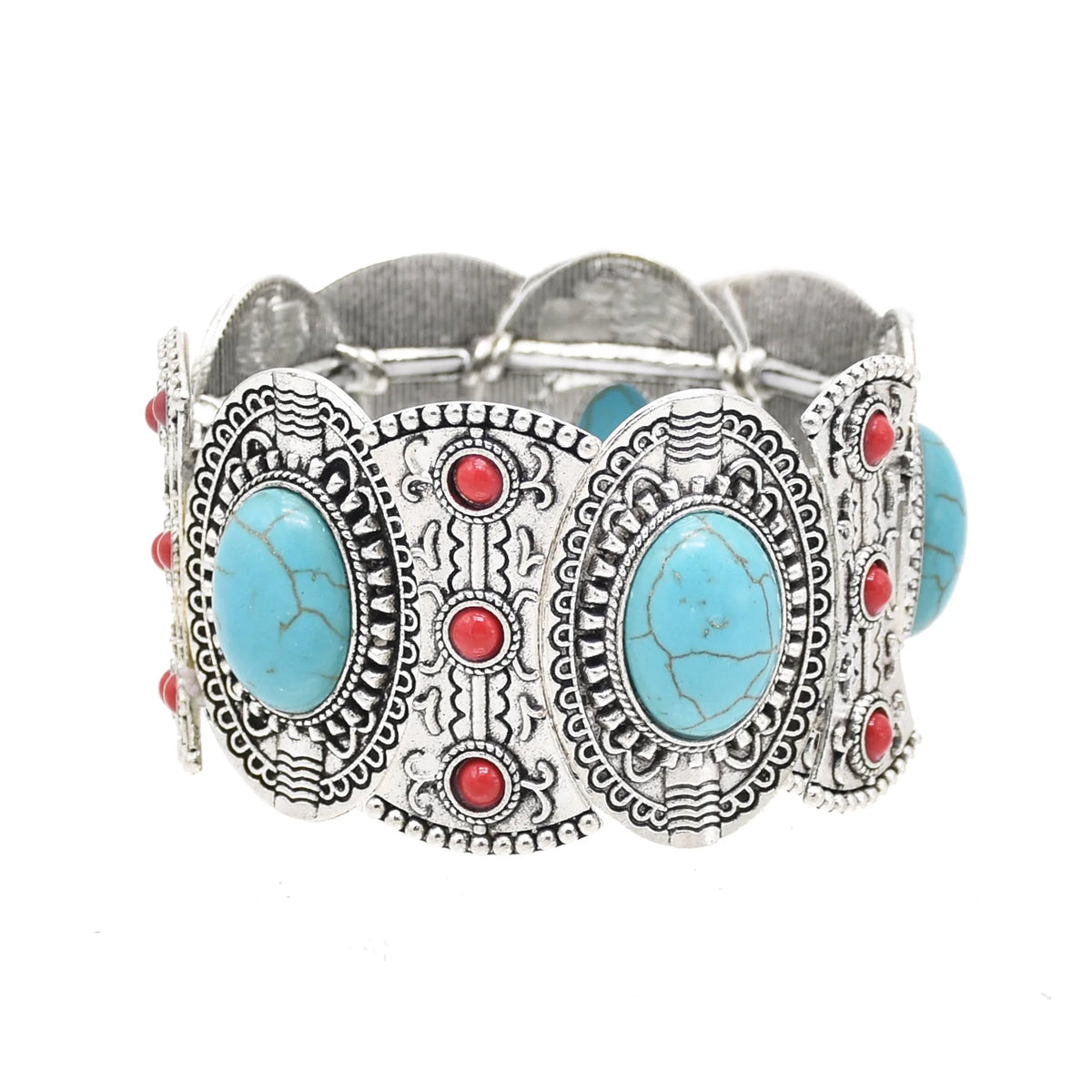 Bohemian Tribal Ethnic Bracelet Indian Vintage Turquoise Gypsy Boho Bangle Festival Travel Women Men Turkish African Jewelry